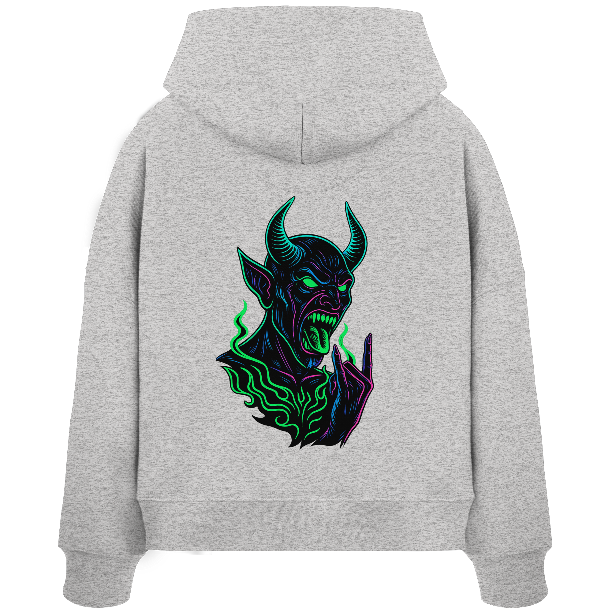 Neon Hellfire - Womens Organic Boxcut Hoodie