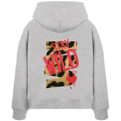 Stay Wild - Womens Organic Boxcut Hoodie