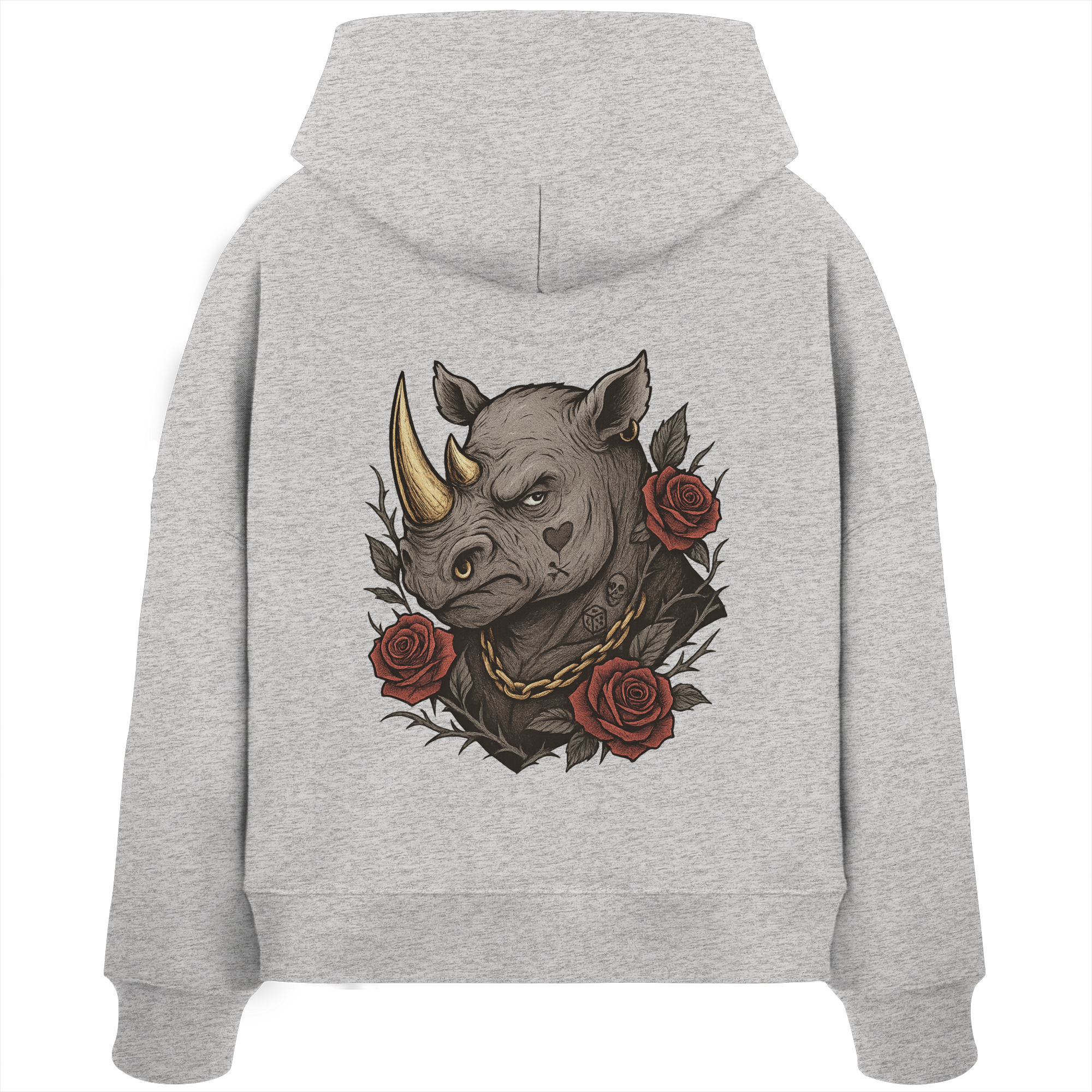 Inked Rhino - Womens Organic Boxcut Hoodie