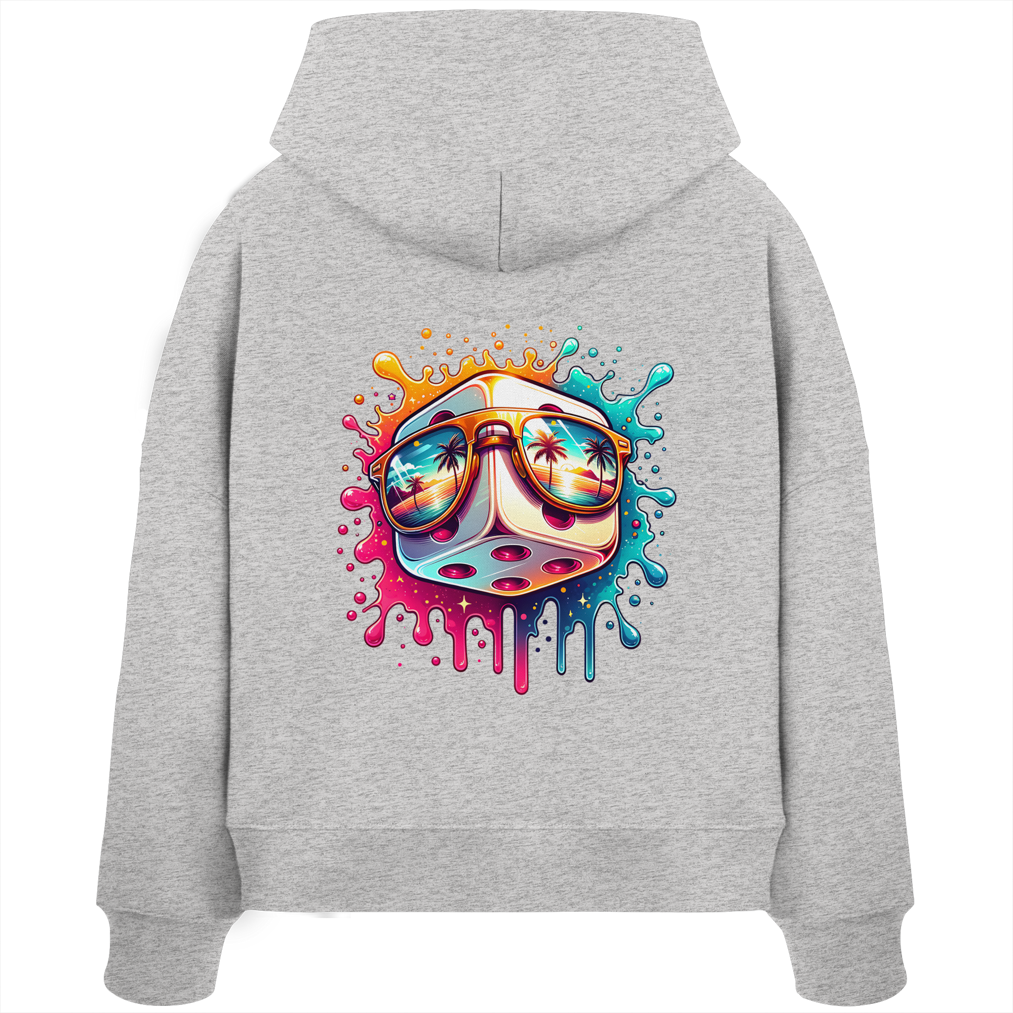 Sunset Vibes Dice - Womens Organic Boxcut Hoodie