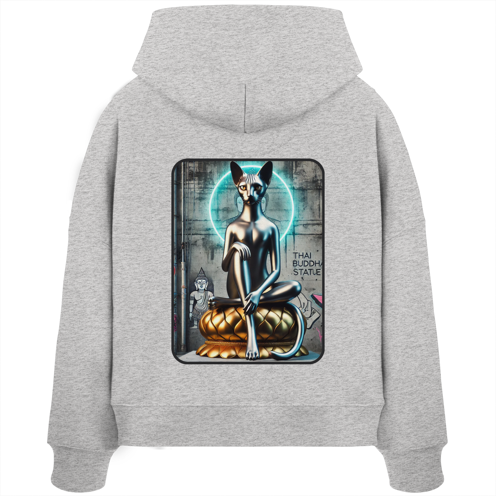Mystic Cat - Womens Organic Boxcut Hoodie