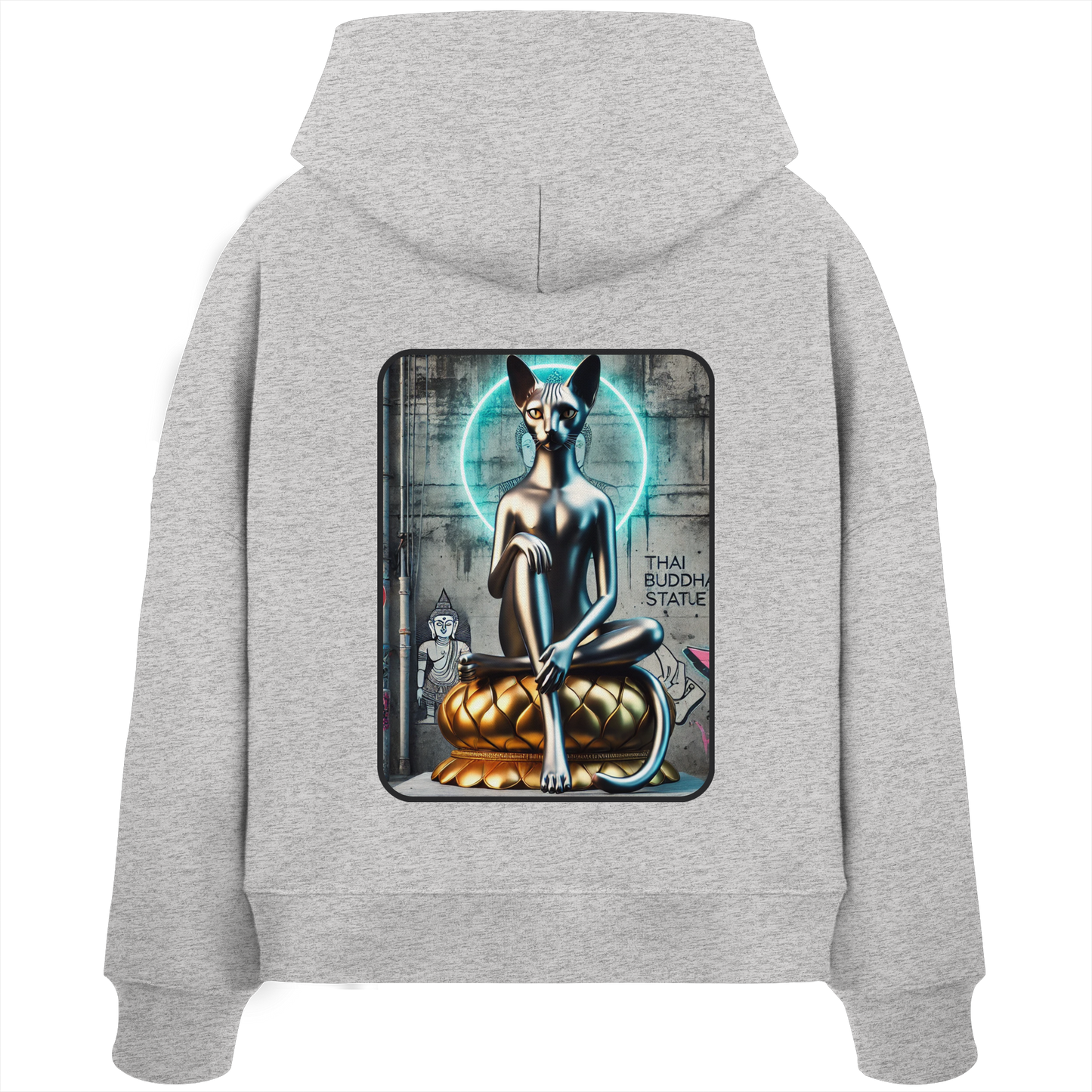 Mystic Cat - Womens Organic Boxcut Hoodie