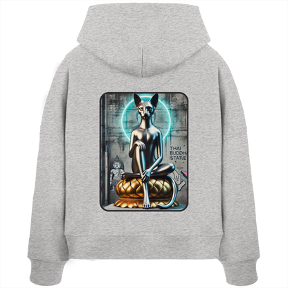 Mystic Cat - Womens Organic Boxcut Hoodie