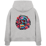 Sweat à capuche bio Boxcut pour femme avec motif tête de mort phosphorescente