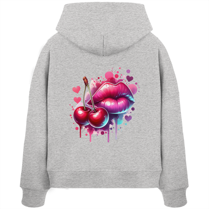 Cherry Kiss - Womens Organic Boxcut Hoodie