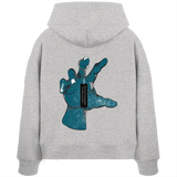 Statement Hand - Womens Organic Boxcut Hoodie