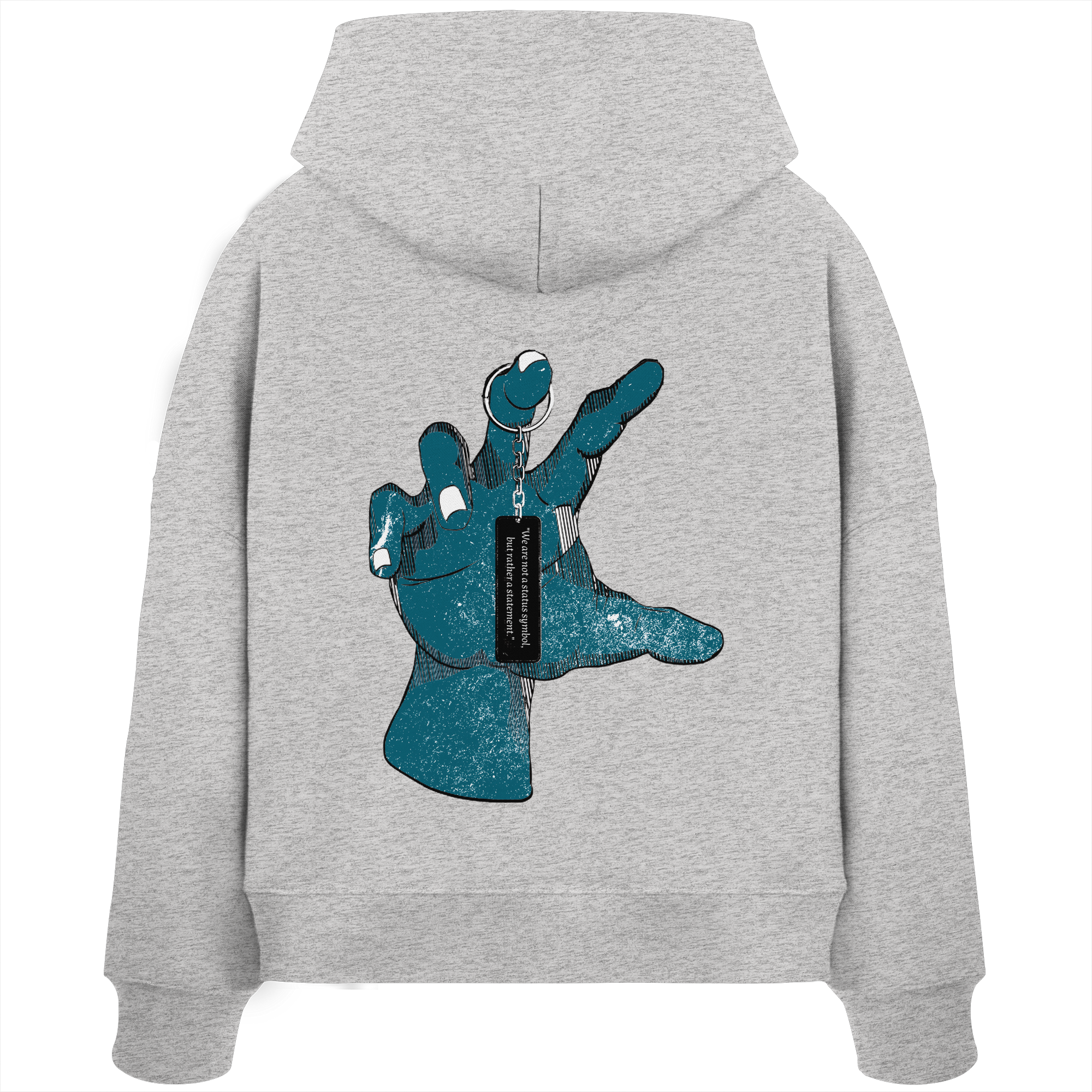 Statement Hand - Sweat à capuche bio Boxcut pour femme