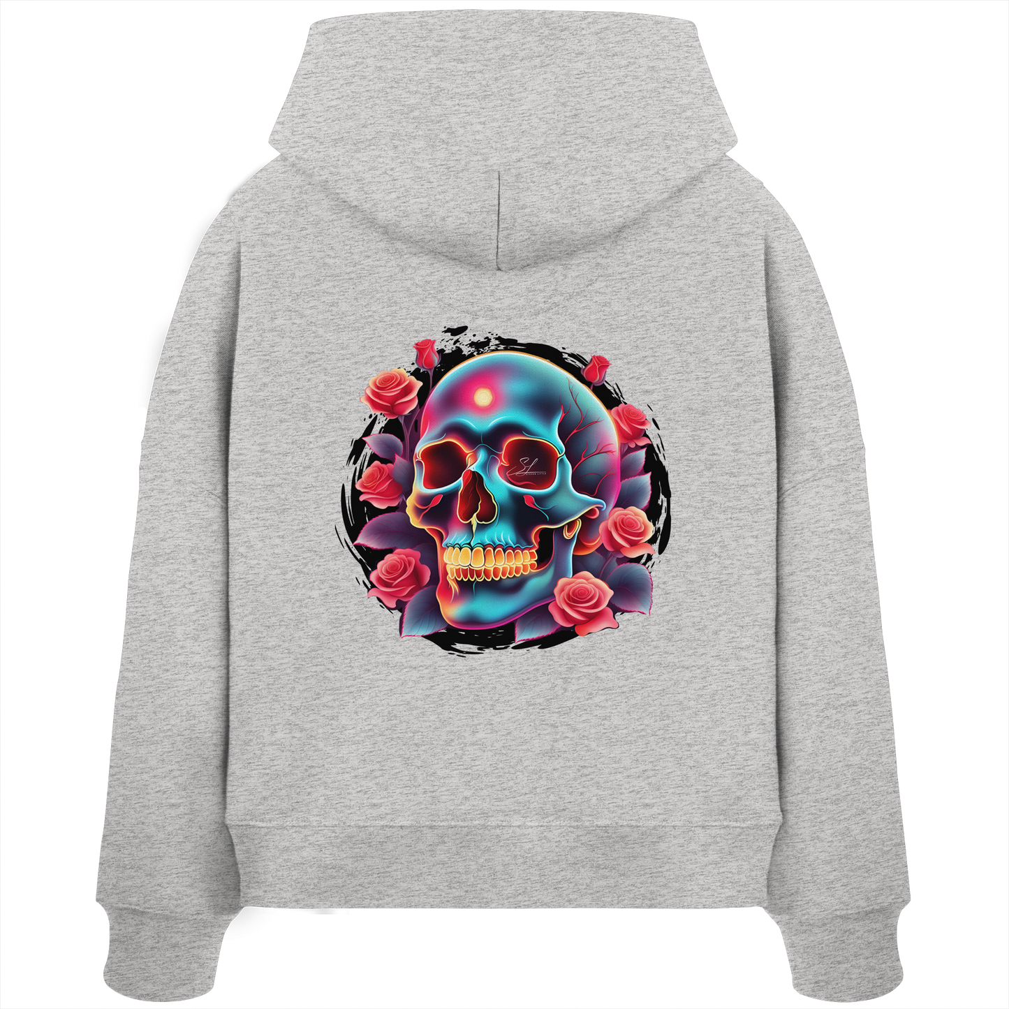 Glow Skull - Womens Organic Boxcut Hoodie