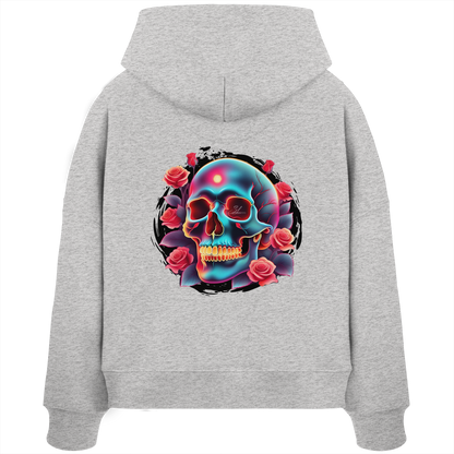 Glow Skull - Womens Organic Boxcut Hoodie