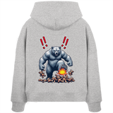 Teddy Terror - Womens Organic Boxcut Hoodie