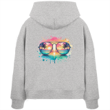 Tropical Sunset Glasses - Womens Organic Boxcut Hoodie