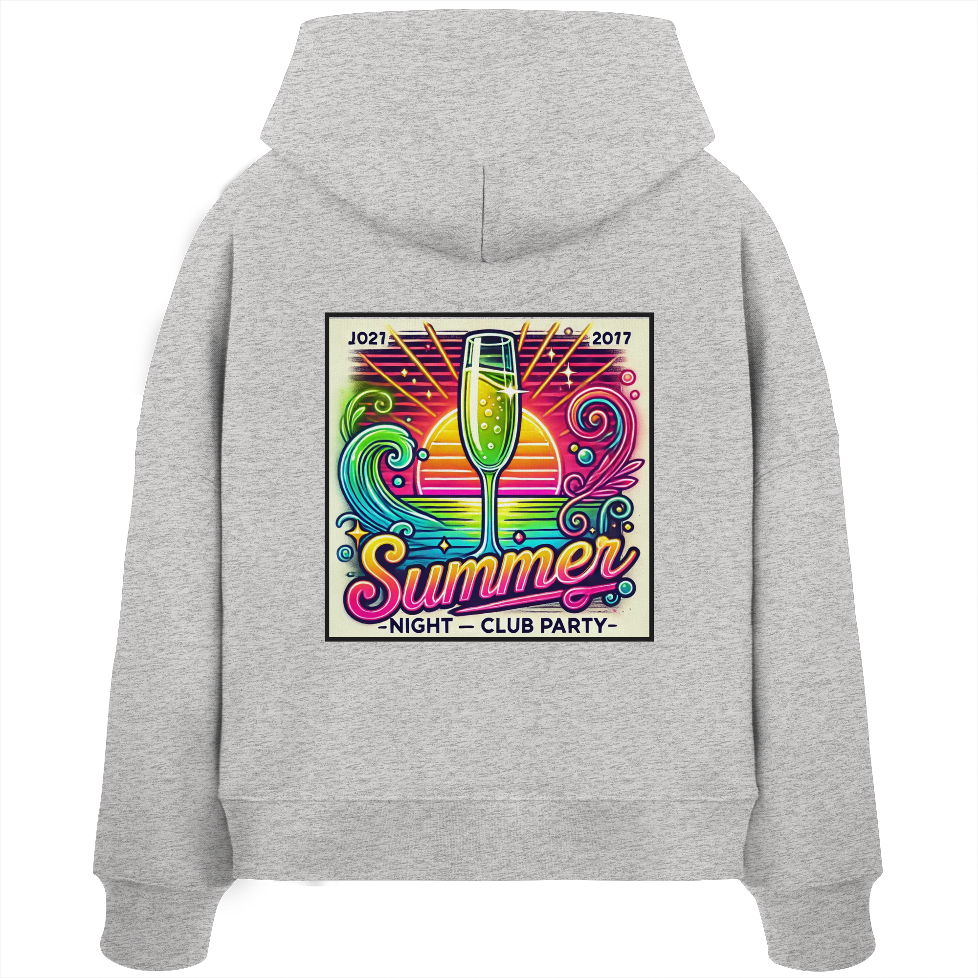 Summer Party Vibes - Womens Organic Boxcut Hoodie
