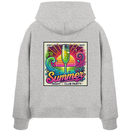 Summer Party Vibes - Womens Organic Boxcut Hoodie