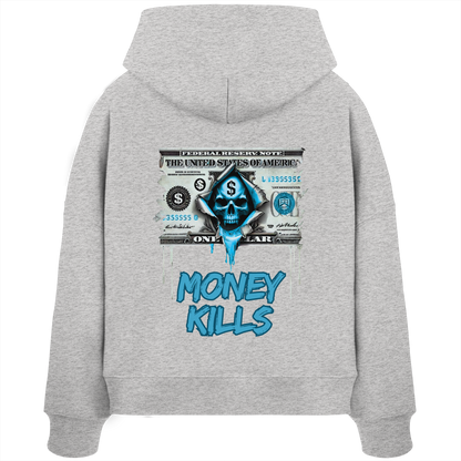 Money Kills - Womens Organic Boxcut Hoodie