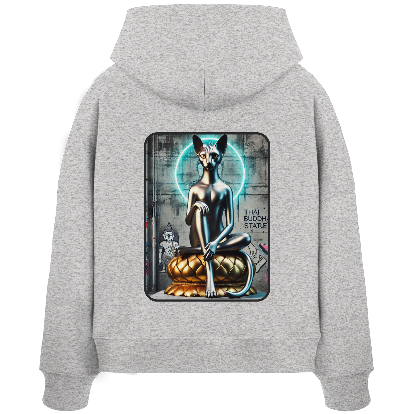 Mystic Cat - Sweat à capuche bio Boxcut pour femme