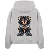 Bad Ass Teddy - Womens Organic Boxcut Hoodie