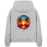 Tropical Sunset - Womens Organic Boxcut Hoodie