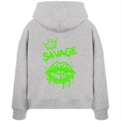 Kiss of Attitude - Womens Organic Boxcut Hoodie