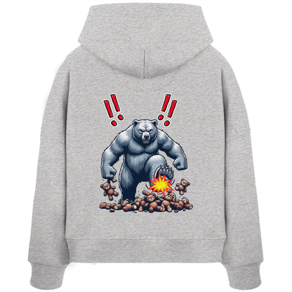 Teddy Terror - Womens Organic Boxcut Hoodie