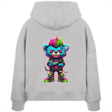 Punk Neon Teddy - Sweat à capuche bio Boxcut pour femme