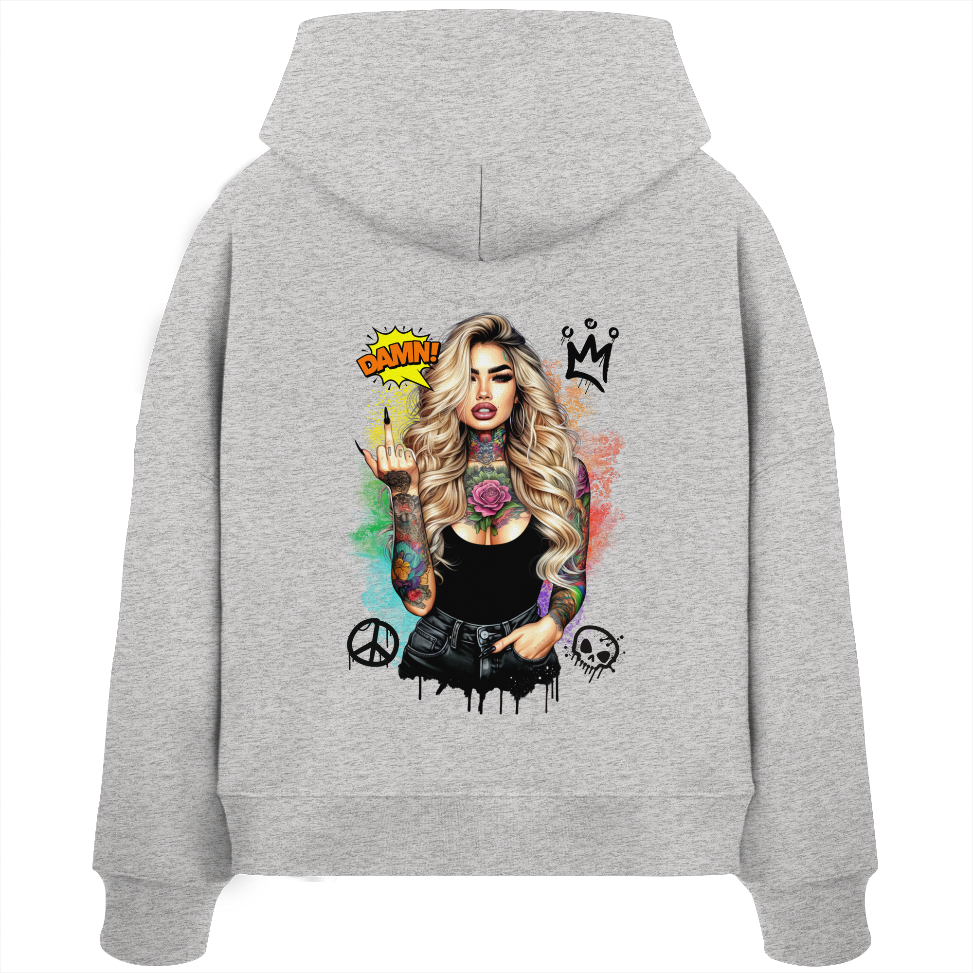Ink Queen - Womens Organic Boxcut Hoodie