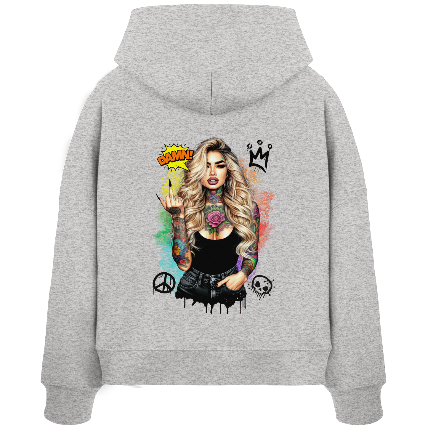 Ink Queen - Womens Organic Boxcut Hoodie