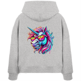 Funky Unicorn - Sweat à capuche bio Boxcut pour femme