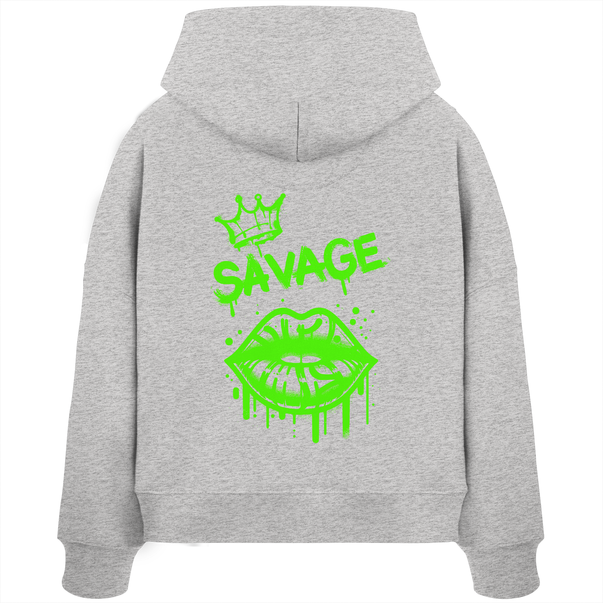 Kiss of Attitude - Womens Organic Boxcut Hoodie