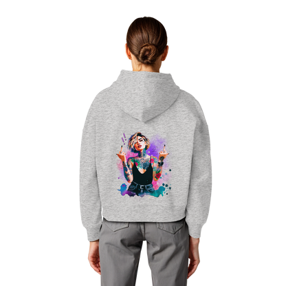 Rebel Rose - Womens Organic Boxcut Hoodie