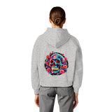 Sweat à capuche bio Boxcut pour femme avec motif tête de mort phosphorescente