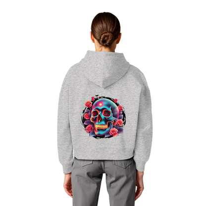 Glow Skull - Womens Organic Boxcut Hoodie