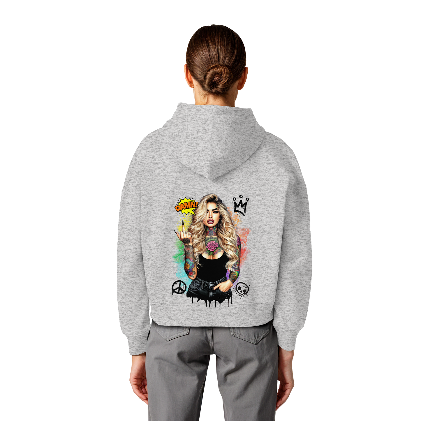 Ink Queen - Womens Organic Boxcut Hoodie