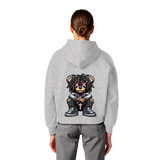 Bad Ass Teddy - Womens Organic Boxcut Hoodie