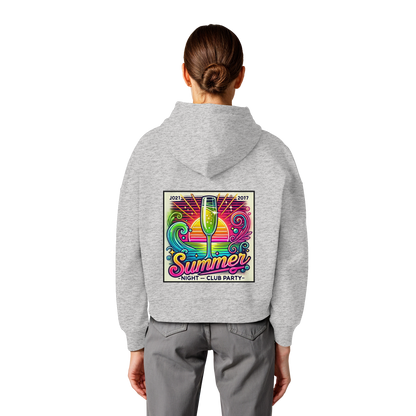 Summer Party Vibes - Womens Organic Boxcut Hoodie