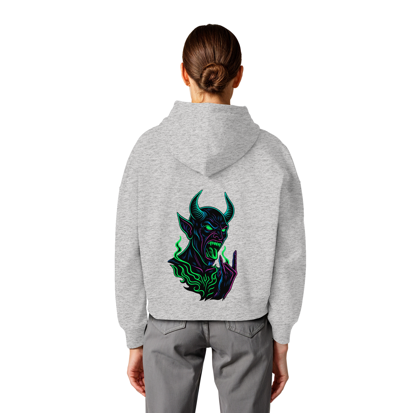 Neon Hellfire - Womens Organic Boxcut Hoodie