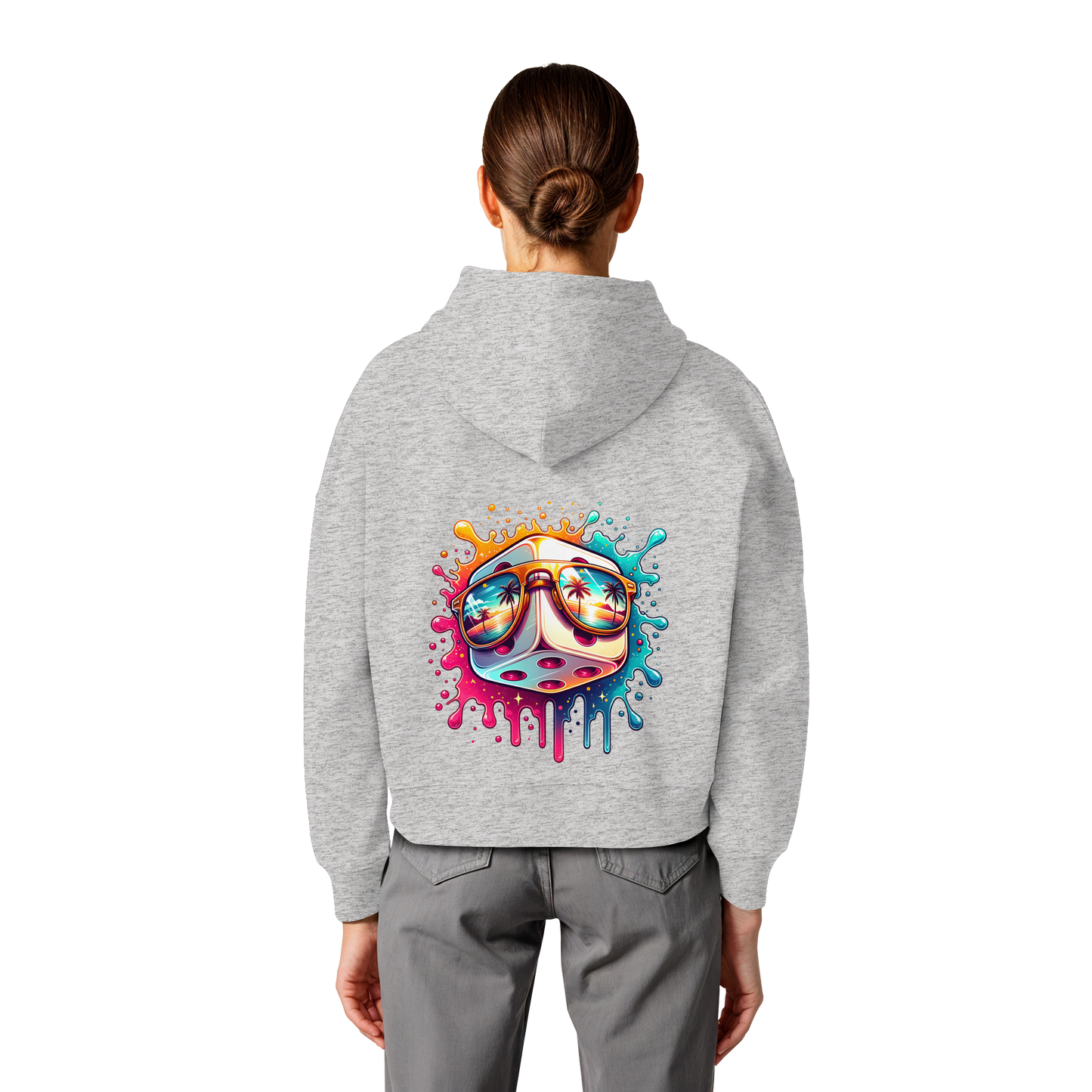 Sunset Vibes Dice - Womens Organic Boxcut Hoodie