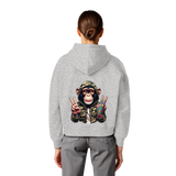 Jungle Ink Monkey - Womens Organic Boxcut Hoodie