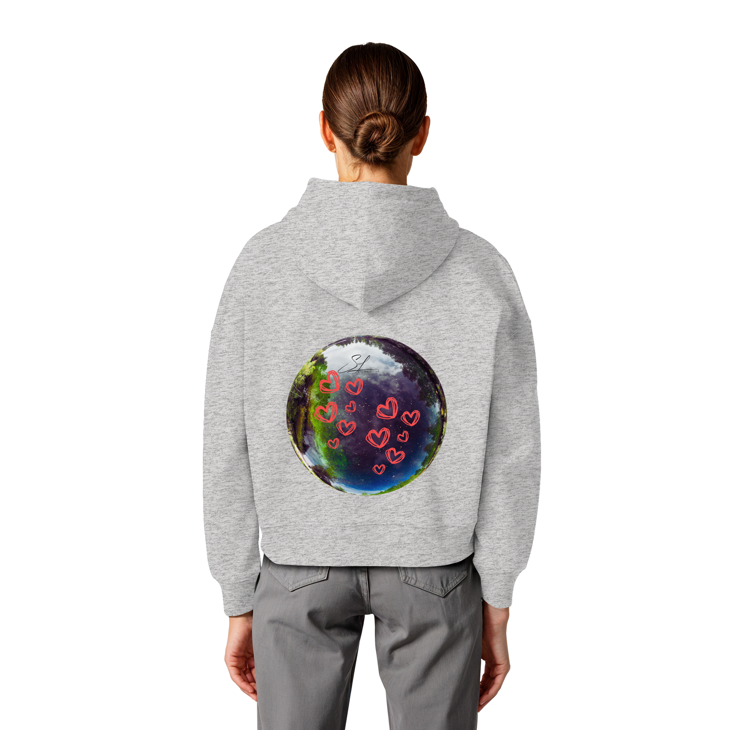 Love our World - Womens Organic Boxcut Hoodie