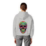 Sweat à capuche bio Boxcut pour femme Motif tête de mort psychédélique
