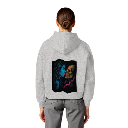 Kissing Skull - Womens Organic Boxcut Hoodie