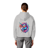 Funky Unicorn - Sweat à capuche bio Boxcut pour femme