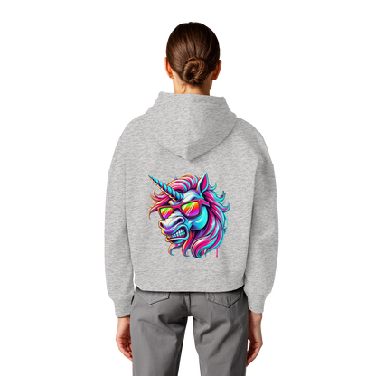 Funky Unicorn - Womens Organic Boxcut Hoodie