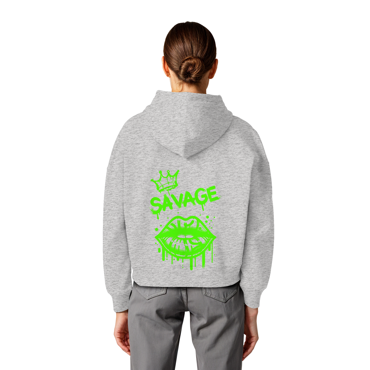 Kiss of Attitude - Womens Organic Boxcut Hoodie