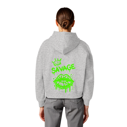 Kiss of Attitude - Womens Organic Boxcut Hoodie