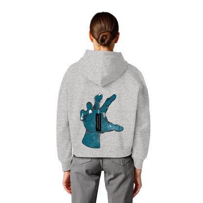 Statement Hand - Womens Organic Boxcut Hoodie