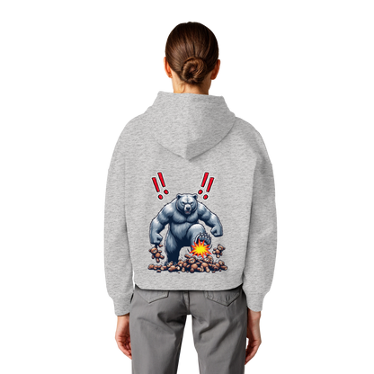 Teddy Terror - Womens Organic Boxcut Hoodie