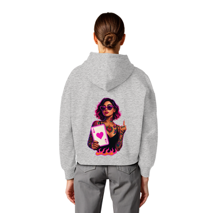 Queen of Hearts - Womens Organic Boxcut Hoodie