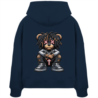 Badass Teddy - Womens Organic Boxcut Hoodie