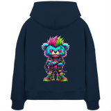Punk Neon Teddy - Sweat à capuche bio Boxcut pour femme