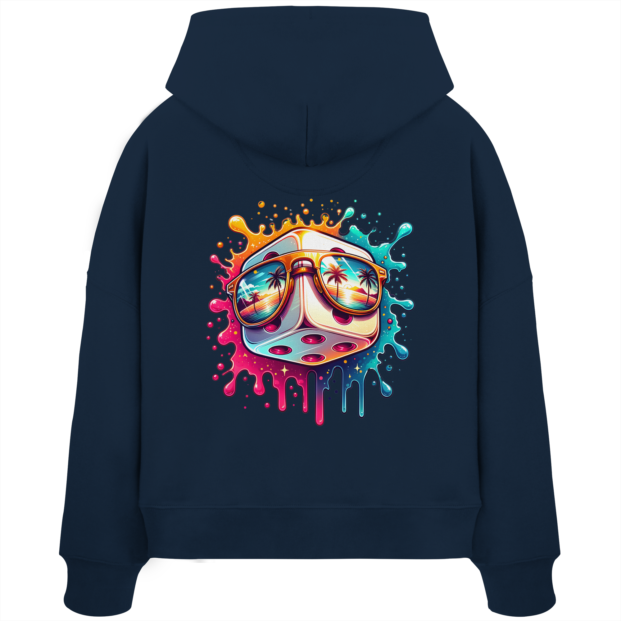 Sunset Vibes Dice - Womens Organic Boxcut Hoodie